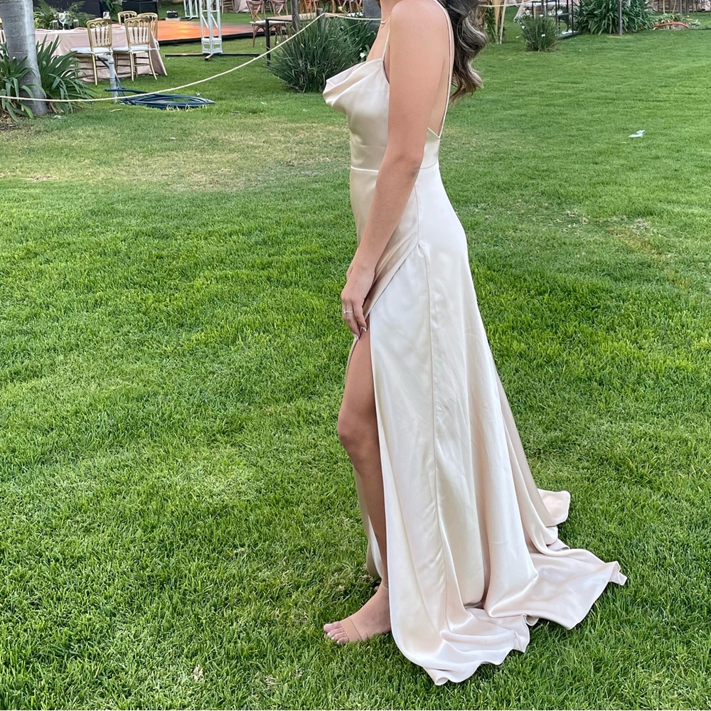 FAME & PARTNERS CHAMPAGNE DRESS